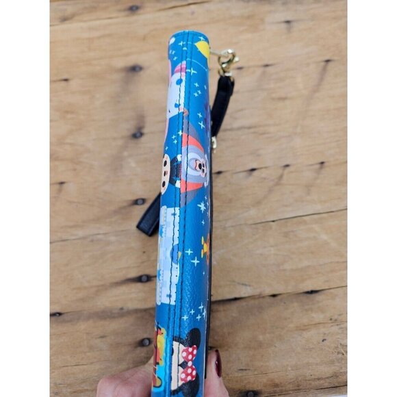 Loungefly Disney Parks Chibi Blue Wallet Characters Attraction Treats Mickey - Picture 6 of 10